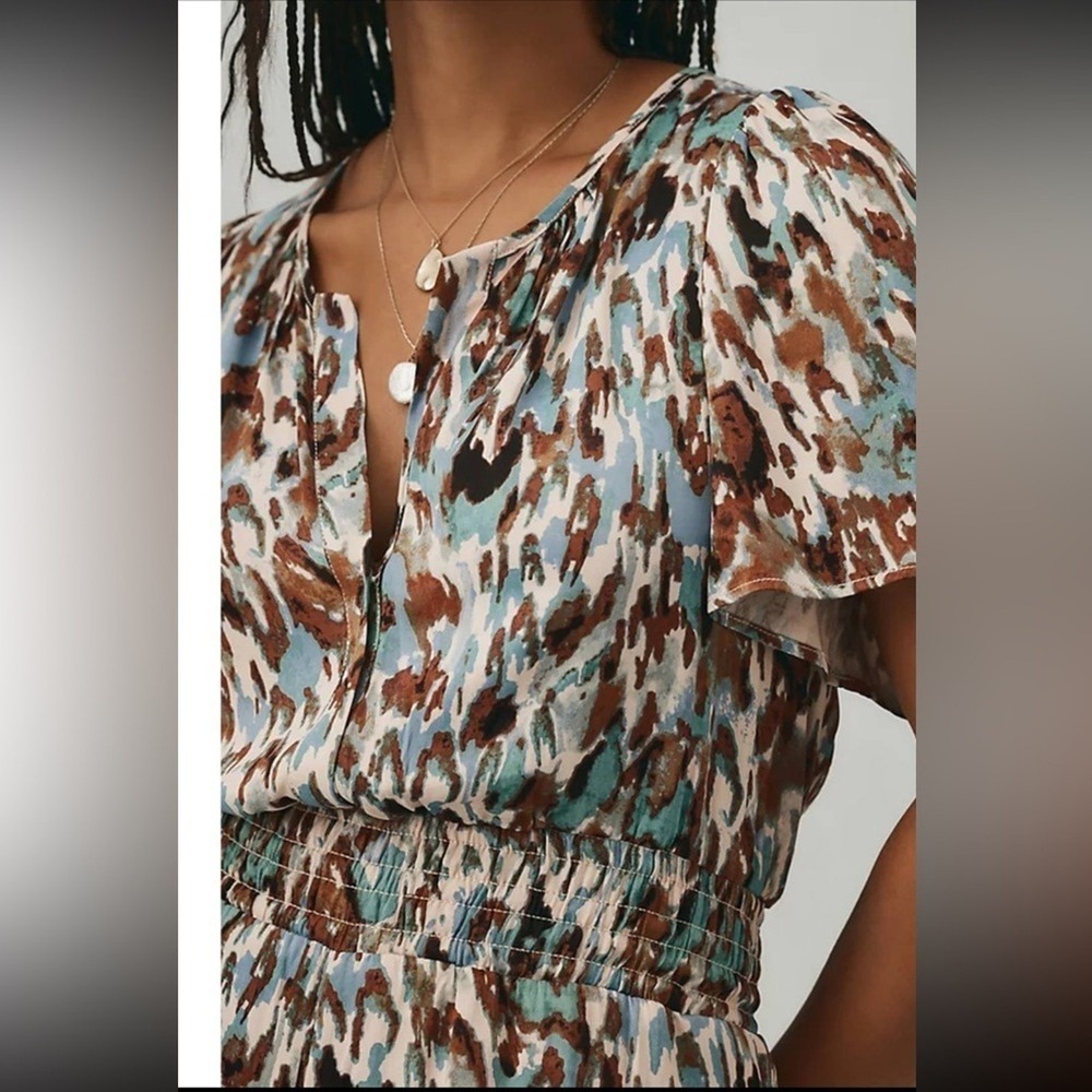 Anthropologie NEW Turquoise Somerset‎ Jumpsuit XST - Picture 3 of 9